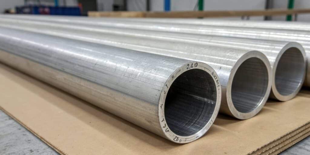 An image showing a small patch of surface corrosion on a 7075 part next to a pristine 6061 part in the same environment.